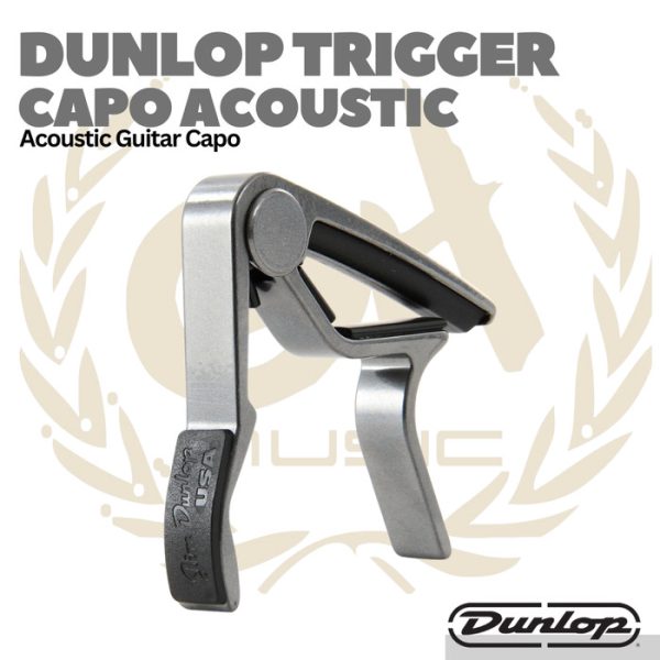 JIM DUNLOP 83CS TRIGGER CAPO ACOUSTIC CURVED SMOKE - Kapo Gitar - Image 2