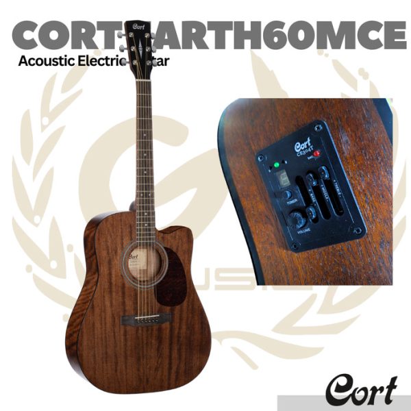 Cort Earth 60 MCE Acoustic Electric Guitar - Gitar Akustik Elektrik