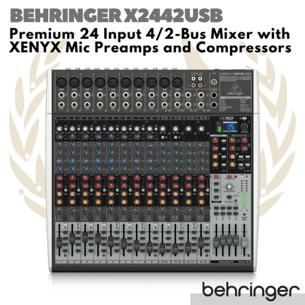 Behringer XENYX X2442USB Premium 24 Input 4/2 Bus Mixer USB interface - Image 3