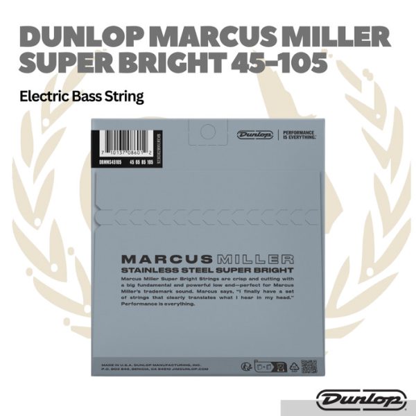 Dunlop MARCUS MILLER DBMMS45105 SUPER BRIGHT BASS STRINGS 45-105 - Image 2