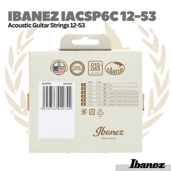 Ibanez IACSP6C 12-53 Phospor Bronze Acoustic Guitar Strings - Senar Gitar - Image 2