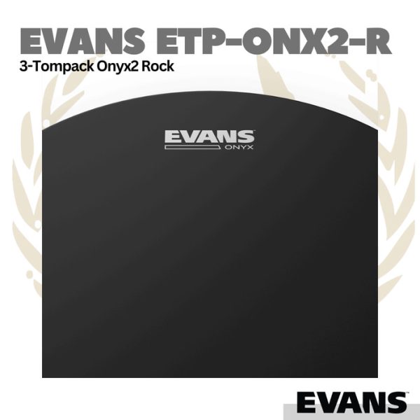 EVANS ETP-ONX2-R 3-Tompack ONYX2 Rock (10 12 16) | Onyx Tom Drum Head Membran - Image 2