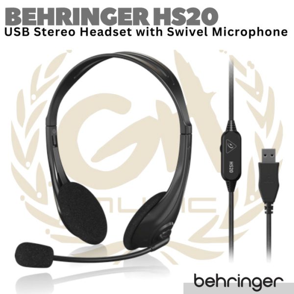 BEHRINGER HS20 Stereo USB Headset With Microphone | Headphone - Image 3