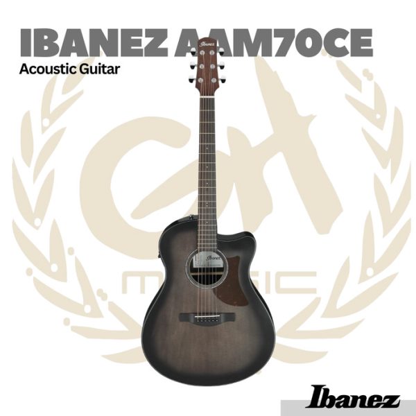 Ibanez AAM70CE Acoustic Guitar w/Gloss Top - Gitar Akustik