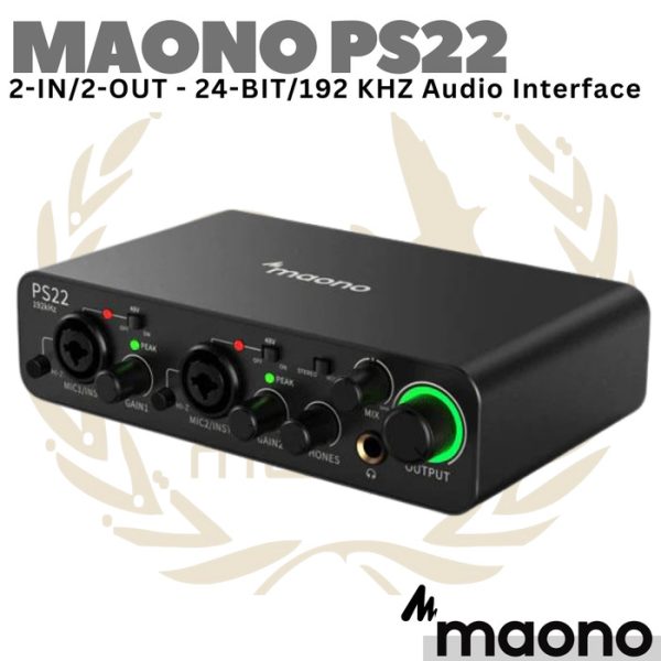 MAONO PS22 Audio Interface | Recording Live Streaming Gaming Soundcard - Image 2