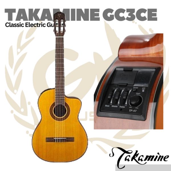 Takamine GC3CE Acoustic Electric Classical Guitar - Gitar Klasik Nylon