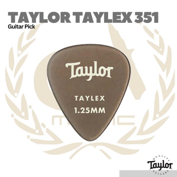 Taylor Taylex 351 Picks 1.25mm Smoke Grey 6-Pack - Pick Gitar Bass