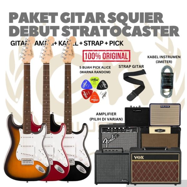 PAKET GITAR SQUIER DEBUT STRATOCASTER Electric Gitar | GUITAR PACK