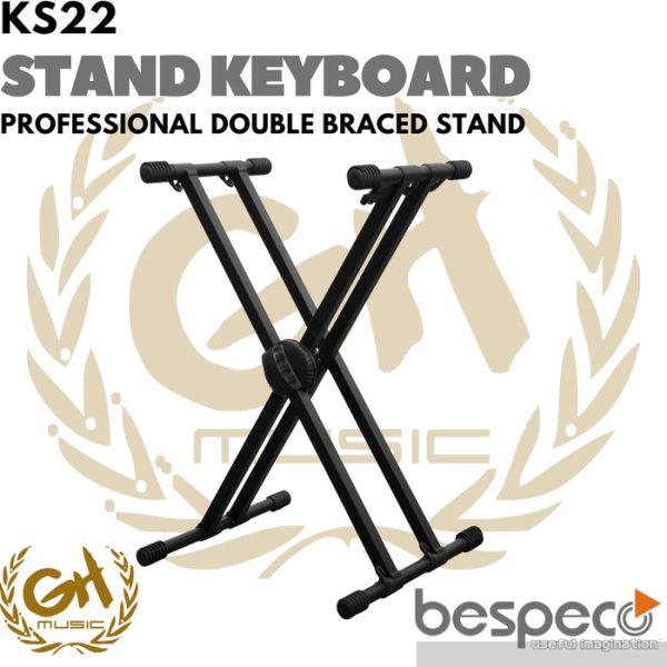 BESPECO KS22 Double Braced Keyboard Stand