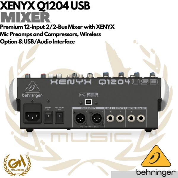 BEHRINGER XENYX Q1204 MIXER WITH AUDIO INTERFACE - Image 2