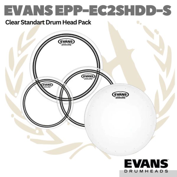 Evans Pack EC2S Clear Standard + 14" HDD EPP-EC2SHDD-S - Drum Head