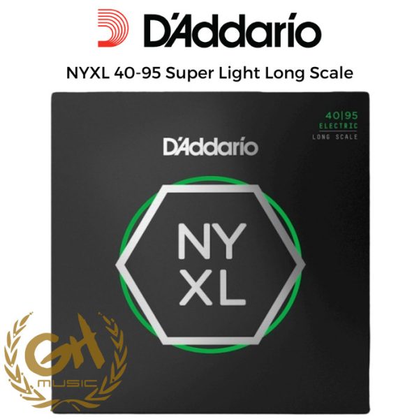 D'Addario NYXL 40-95 Senar Bass Guitar Strings Super Light Long Scale