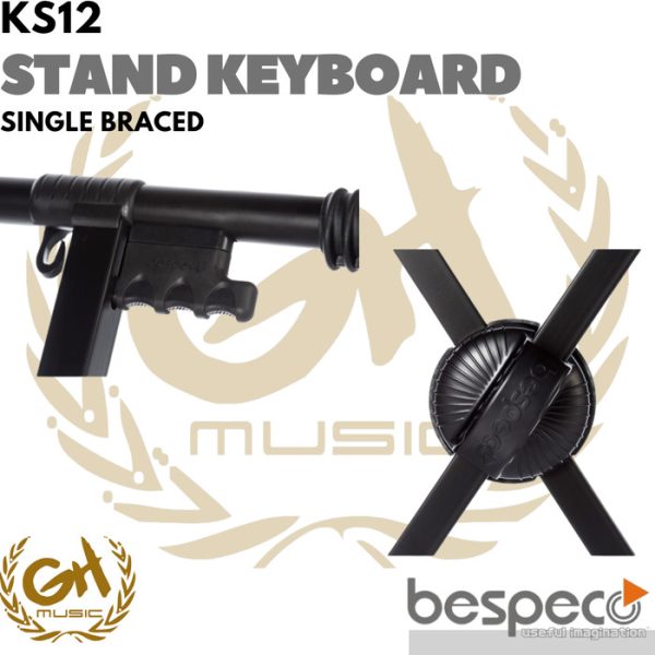 BESPECO KS12 SINGLE BRACED KEYBOARD STAND - Image 2