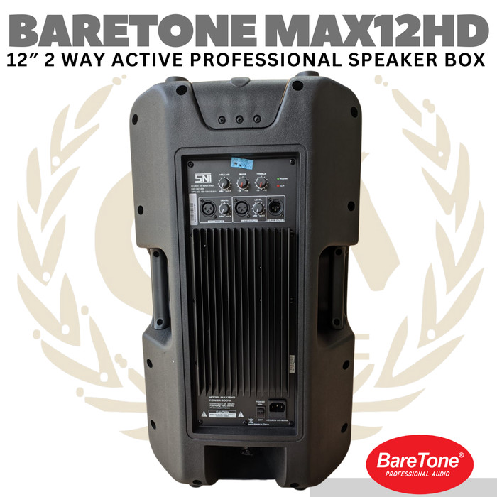 BARETONE MAX12HD 12" Active Speaker | Spiker Aktif Max 12 HD - Image 3
