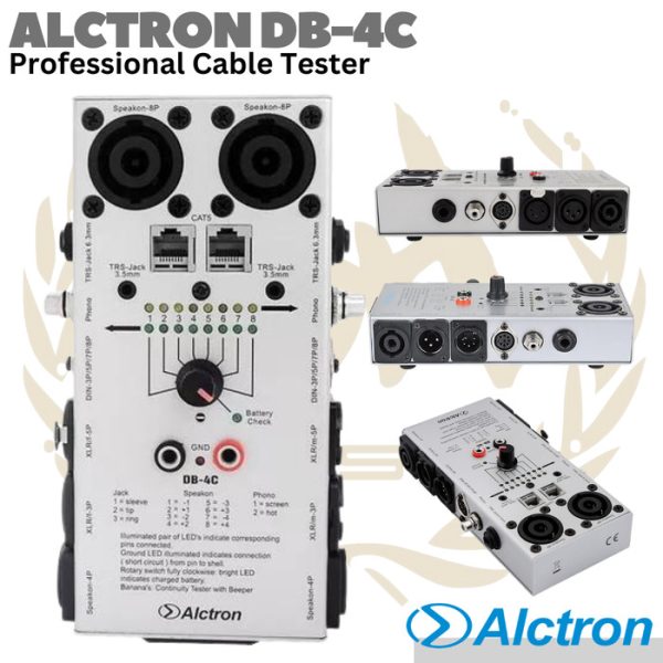 ALCTRON DB4C multi audio cable tester TRS XLR RCA | Alat Tes Cek Kabel