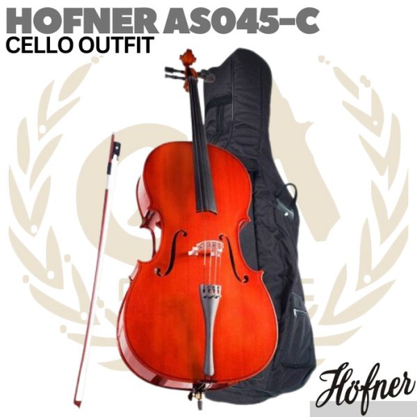 HOFNER AS045-C Cello Outfit | 1/2 3/4 4/4  Size AS 045C