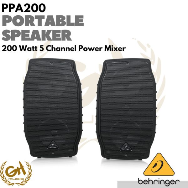 BEHRINGER PPA200 Portable Speaker 5 Chanel Power Mixer meeting karaoke - Image 4