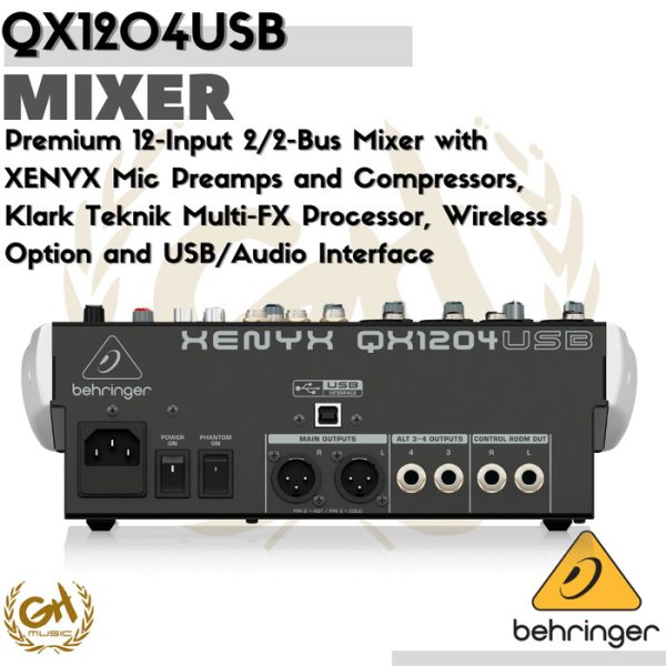 BEHRINGER XENYX QX1204USB MIXER AUDIO INTERFACE - Image 2