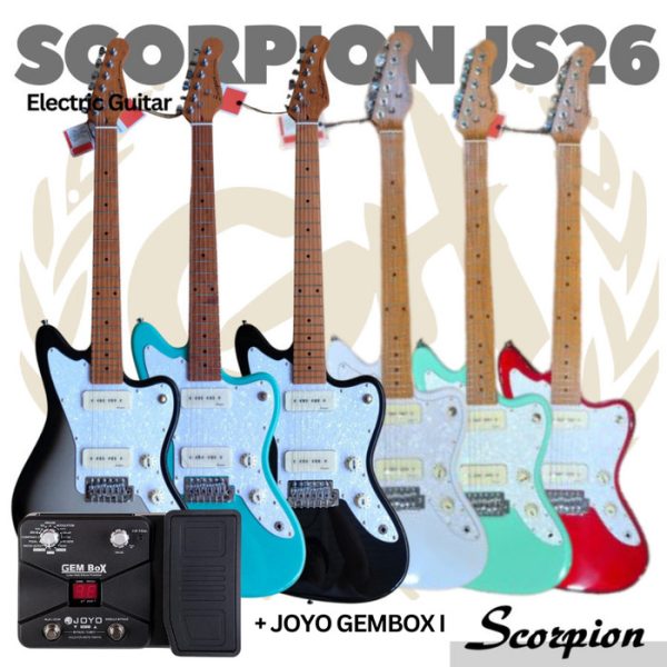 SCORPION JS26 Black Jaguar Series Electric Guitar | Gitar Jazzmaster