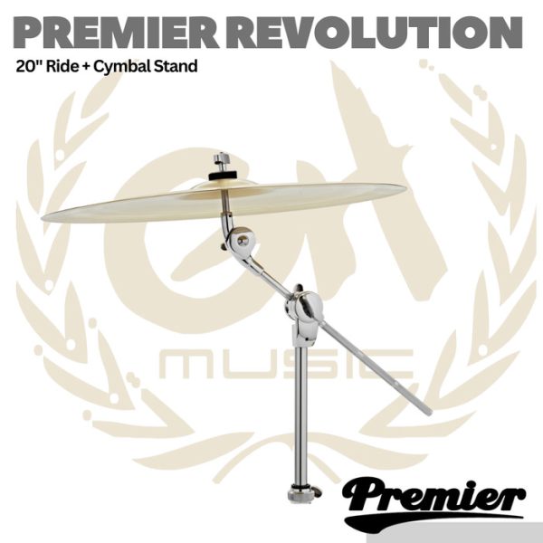 Premier Revolution 20" Ride Cymbal and Boom Stand Expansion Pack - Image 2