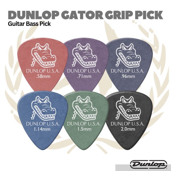 Dunlop Gator Grip Pick Satuan - Pick Gitar Bass