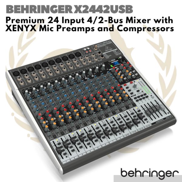 Behringer XENYX X2442USB Premium 24 Input 4/2 Bus Mixer USB interface