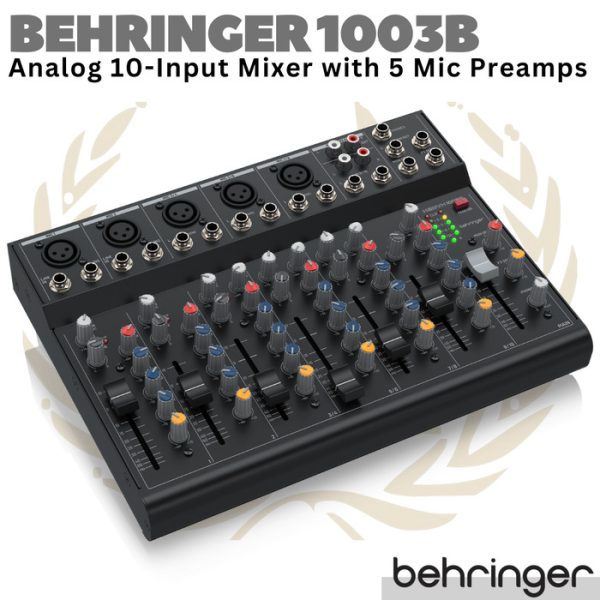 BEHRINGER XENYX 1003B Analog 10-Input Audio Mixer with 5 Mic Preamps