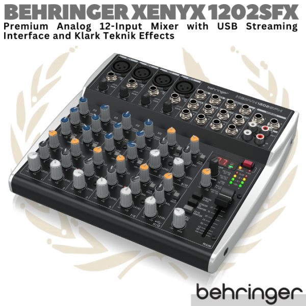 BEHRINGER XENYX 1202SFX Audio Mixer with USB Streaming Interface - Image 2