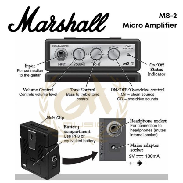 Marshall MS-2C Micro Amplifier - Classic - Image 4