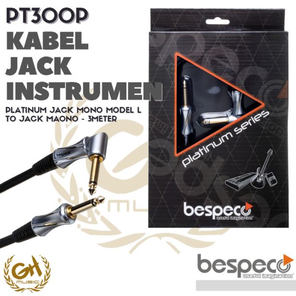 Bespeco PT300P High Quality Jack- Jack 90 Cable - 3Meter / Kabel Gitar