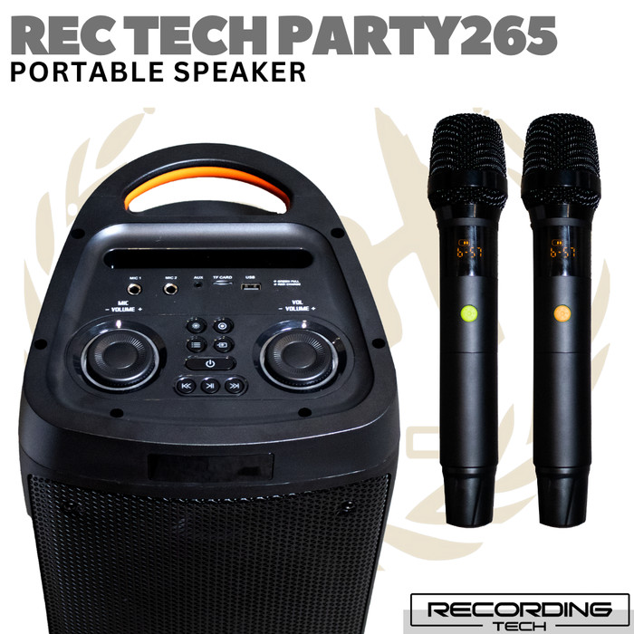 RECORDING TECH PARTY-265 120W Portable Speaker | Partybox Mini Karaoke - Image 2