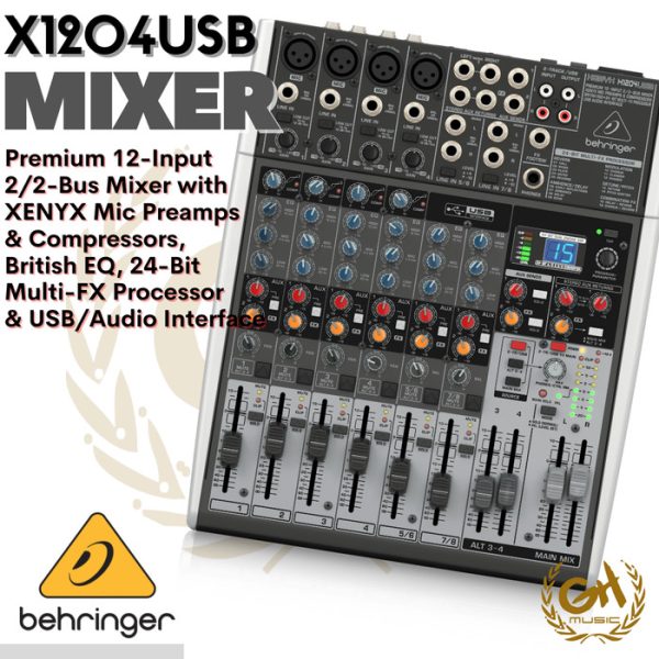 BEHRINGER XENYX X1204USB MIXER - 12 CHANNEL