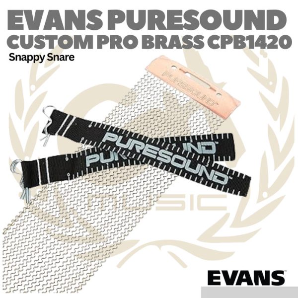 EVANS CUSTOM PRO SERIES 20 Strand Brass Snare Wire - Snappy Drum - Image 2