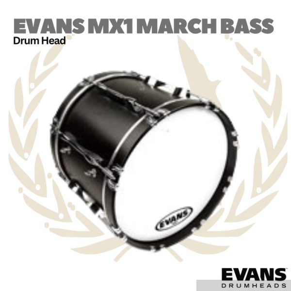 Evans MX1 Marching Bass White Drum Head - Membran Drum - Image 2