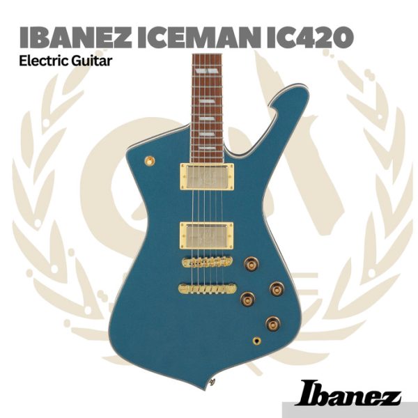 Ibanez Iceman IC420-ABM Electric Guitar w/IC Bag - Ice Blue Metallic | Gitar Elektrik Original - Image 3