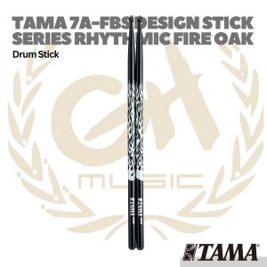 TAMA 7A-F-BS Design Stick Series Rhythmic Fire Oak Stick Black/Silver Pattern