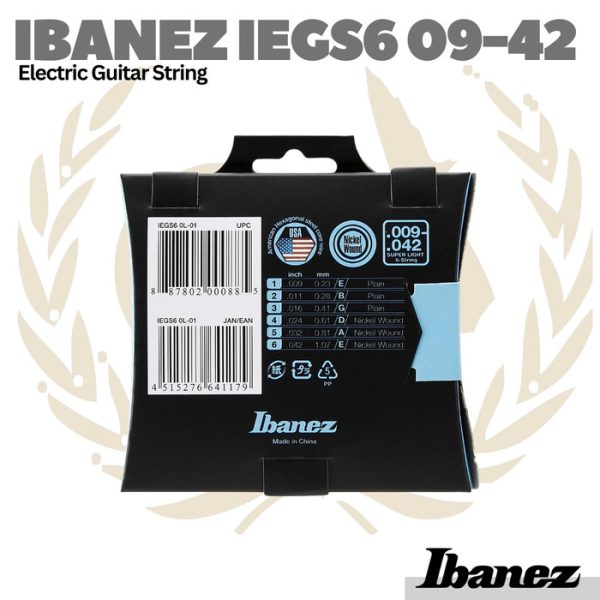 Ibanez IEGS6 09-42 Super Light Electric Guitar Strings - Senar Gitar - Image 2