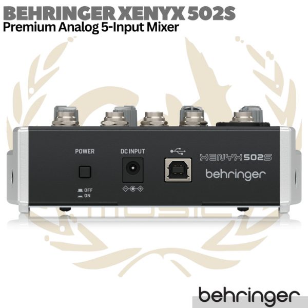 BEHRINGER XENYX 502S Premium Analog 5 Input Audio Mixer | 502USB - Image 2