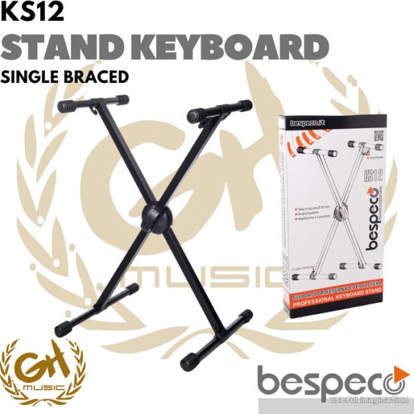 BESPECO KS12 SINGLE BRACED KEYBOARD STAND