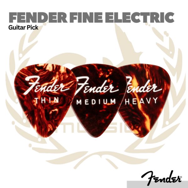 Fender Fine Electric Guitar Pick Tin Assorted Gauge 12-Pack - Pick Gitar Bass - Image 3