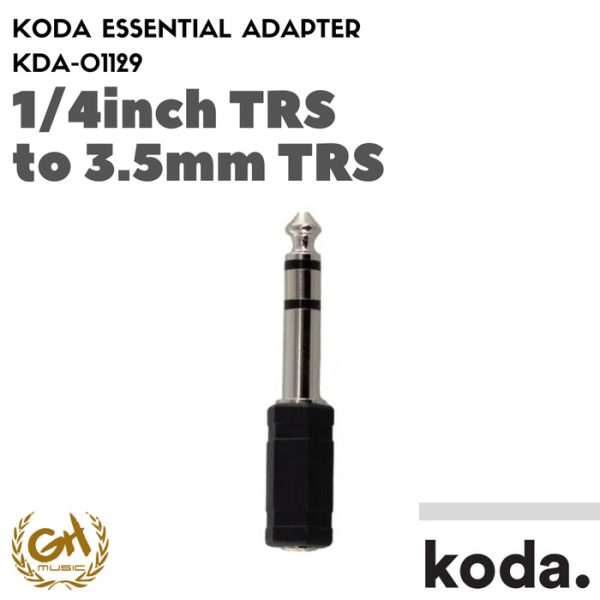 KODA Essential Adapter 1/4inch TRS Male to 3.5mm TRS Female