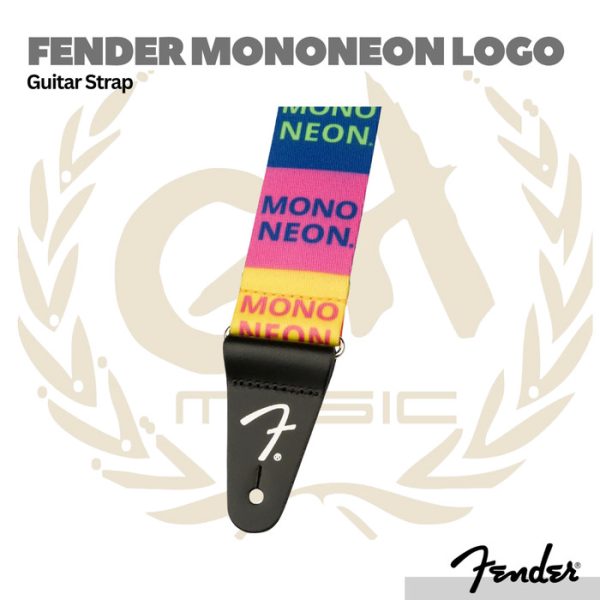 Fender MonoNeon Logo Guitar Strap Multi-Color - Strap Gitar Bass - Image 2