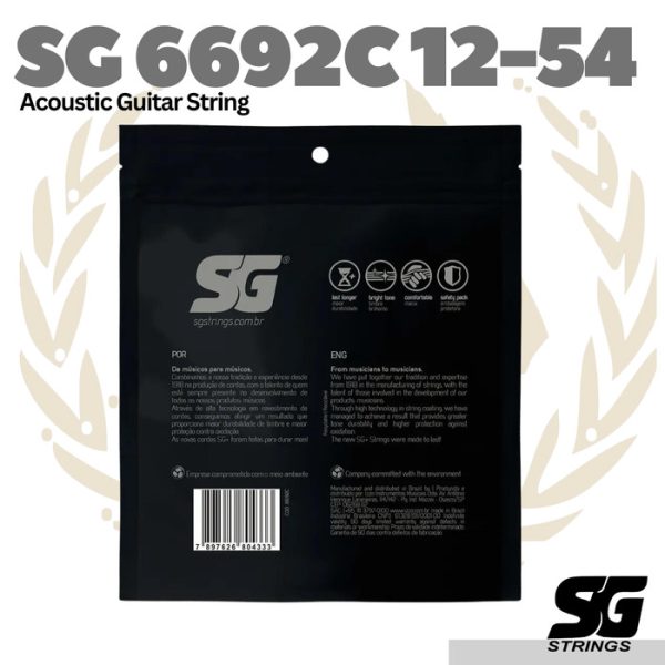 SG String 6692C Acoustic Guitar String 12-54 - Senar Gitar Akustik - Image 2