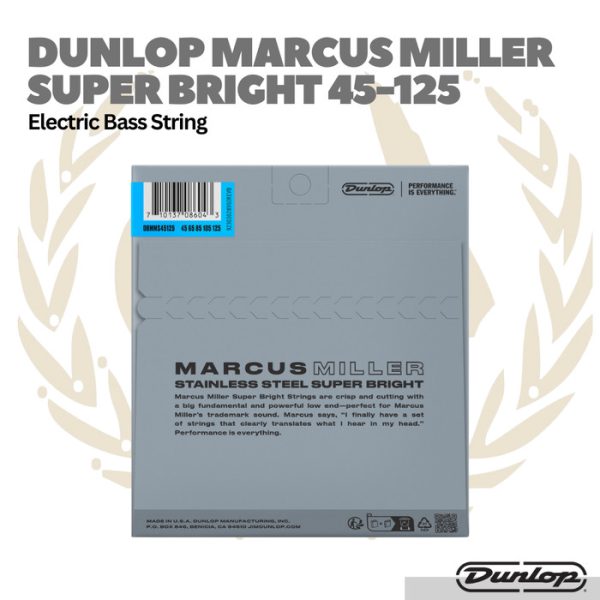 Dunlop MARCUS MILLER DBMMS45125 SUPER BRIGHTBASS STRINGS 5-STRING 45-125 - Image 2