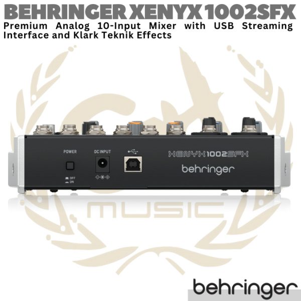 BEHRINGER XENYX 1002SFX Audio Mixer with USB Streaming Interface - Image 3