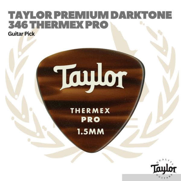 Taylor Premium DarkTone 346 Thermex Pro Picks Tortoise Shell 1.50mm 6-Pack