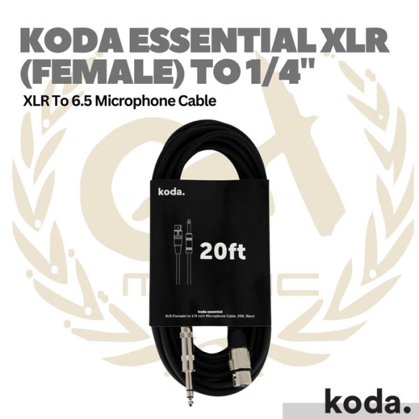 Koda Essential XLR (Female) to 1/4inch Microphone Cable XLR To Akai 6.5