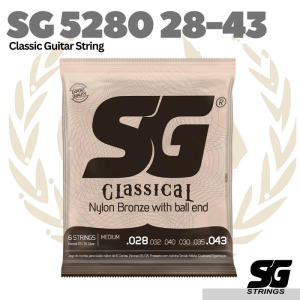 SG String 5280 Classical Guitar String 28-43 - Senar Klasik Ball End