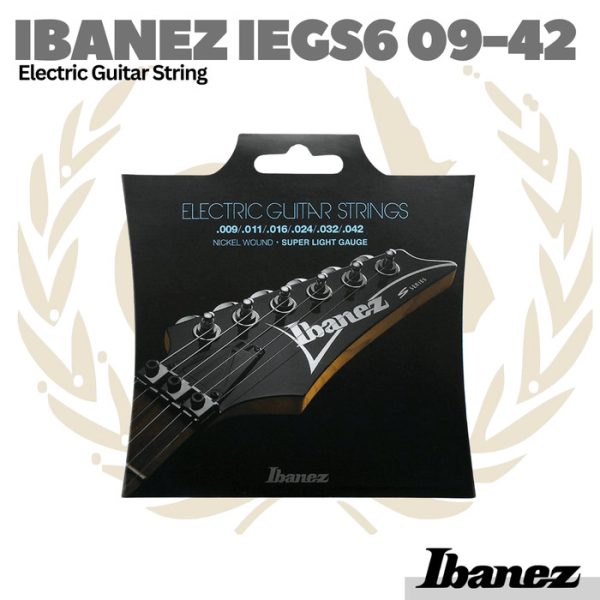 Ibanez IEGS6 09-42 Super Light Electric Guitar Strings - Senar Gitar