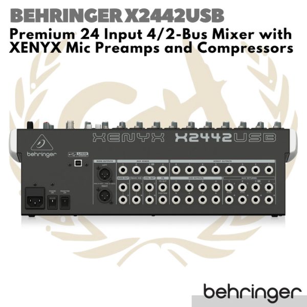 Behringer XENYX X2442USB Premium 24 Input 4/2 Bus Mixer USB interface - Image 2